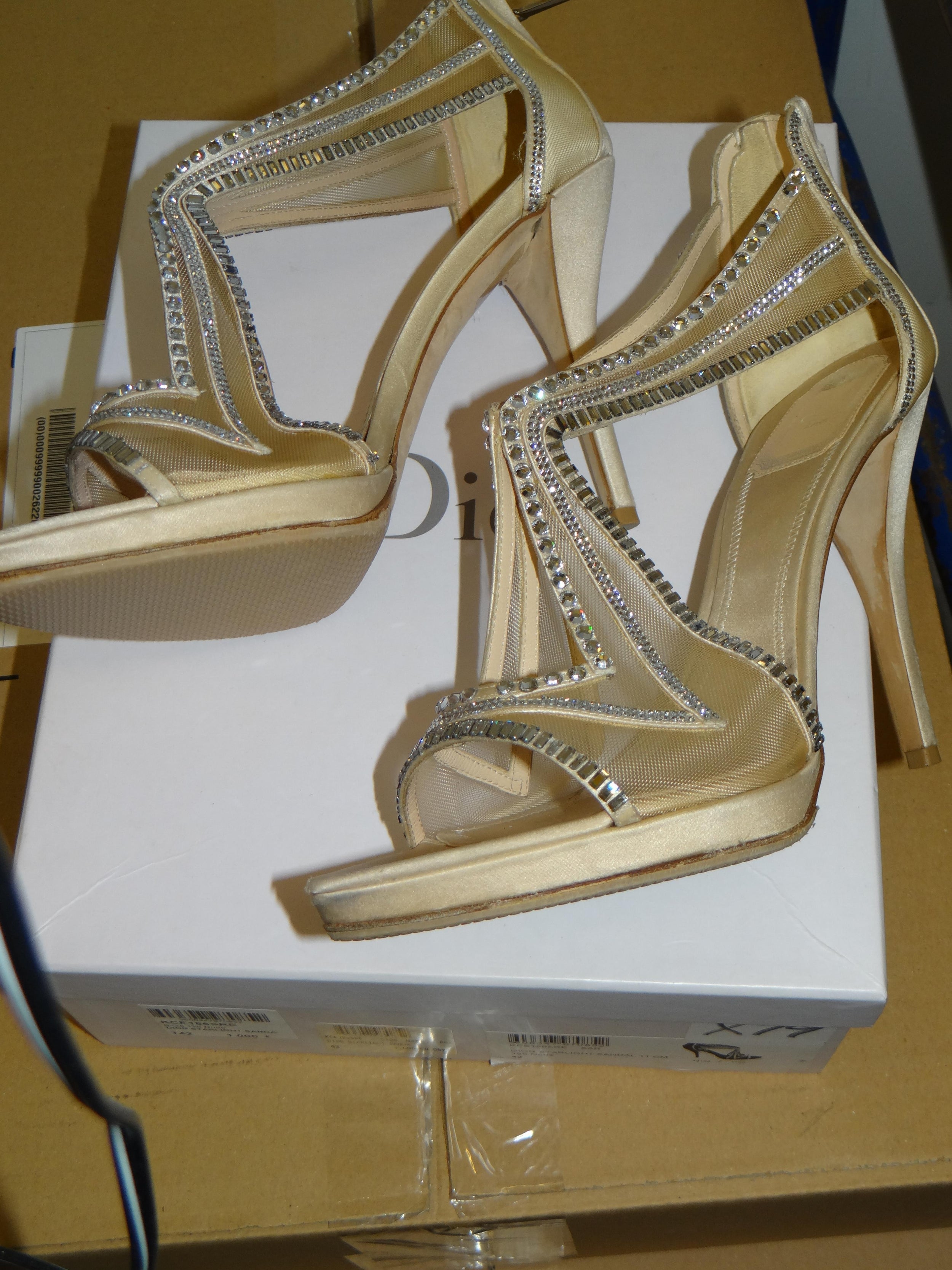 Dior ladies Swarovski crystal starlight sandals