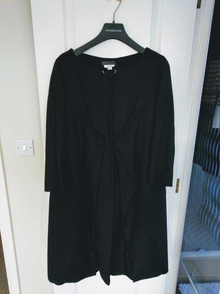Alberta Ferretti cotton black winter coat