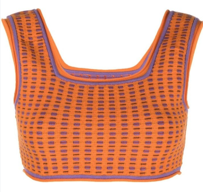 Jacquemus Le Haut Macio Crop Top in Orange