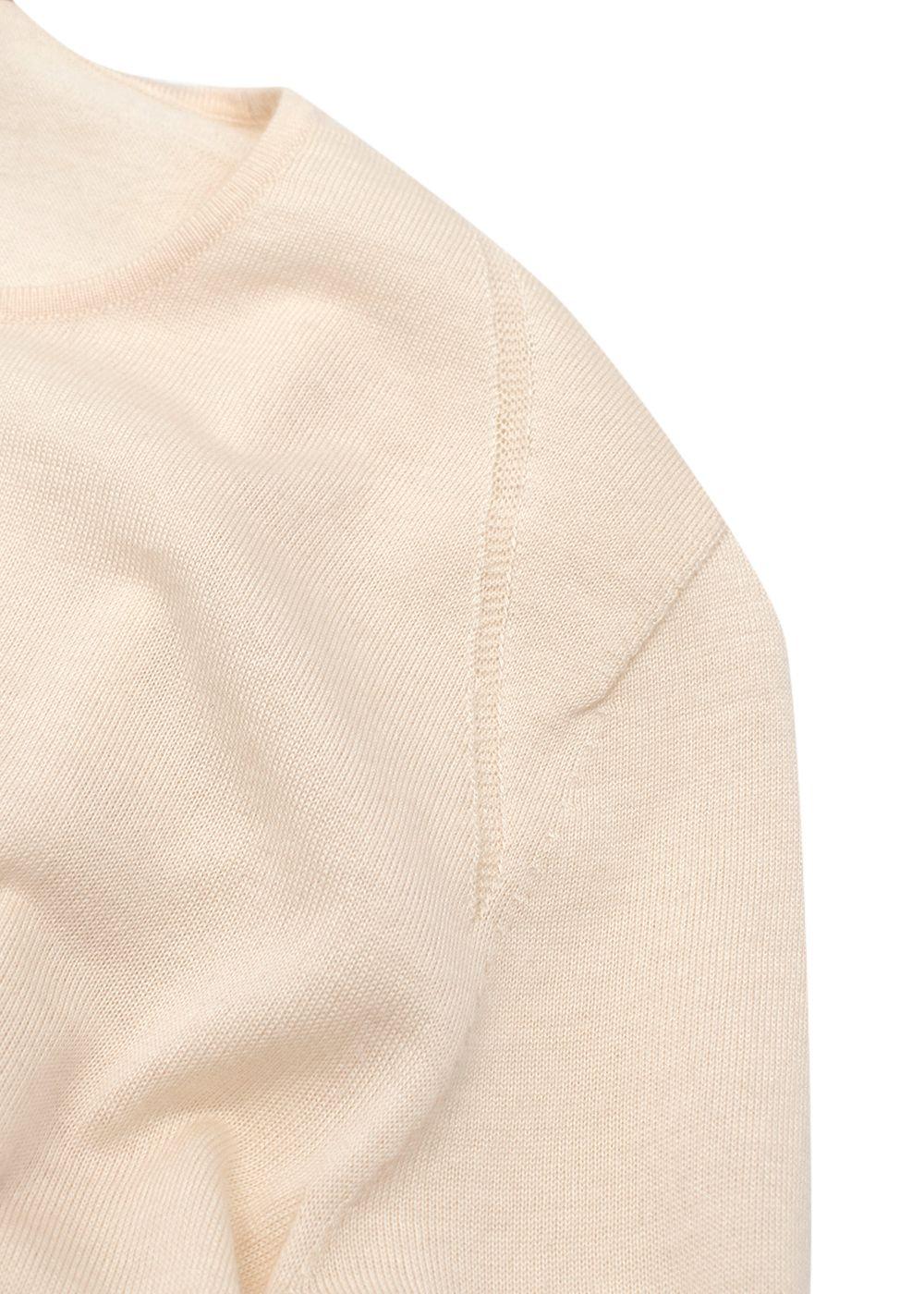 Akris Cream Cashmere Blend Fine Knit Sweater