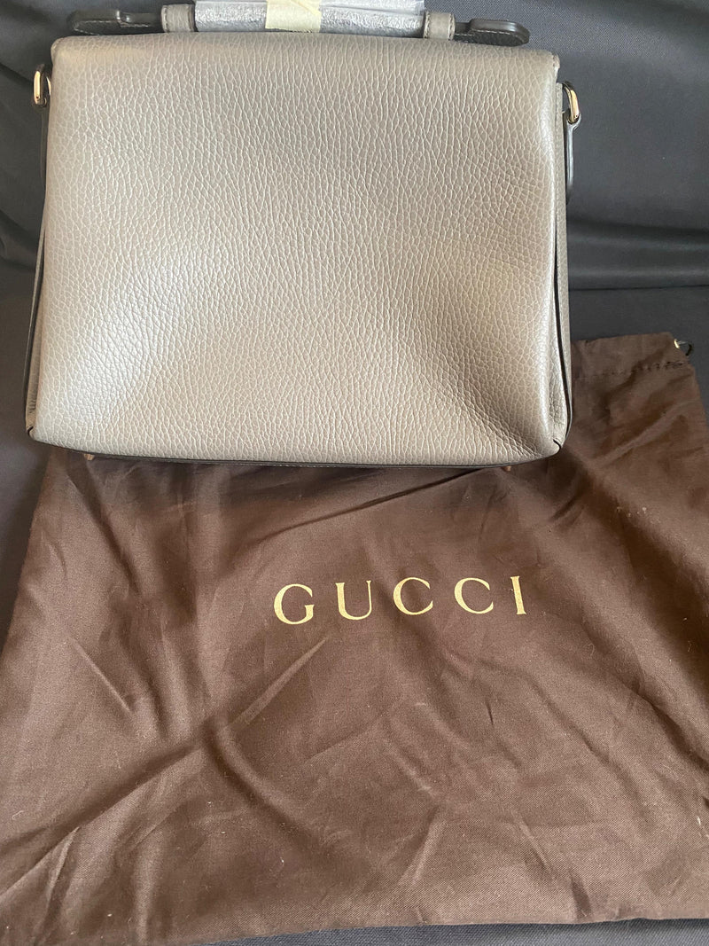Interlocking G Grey Shoulder Bag