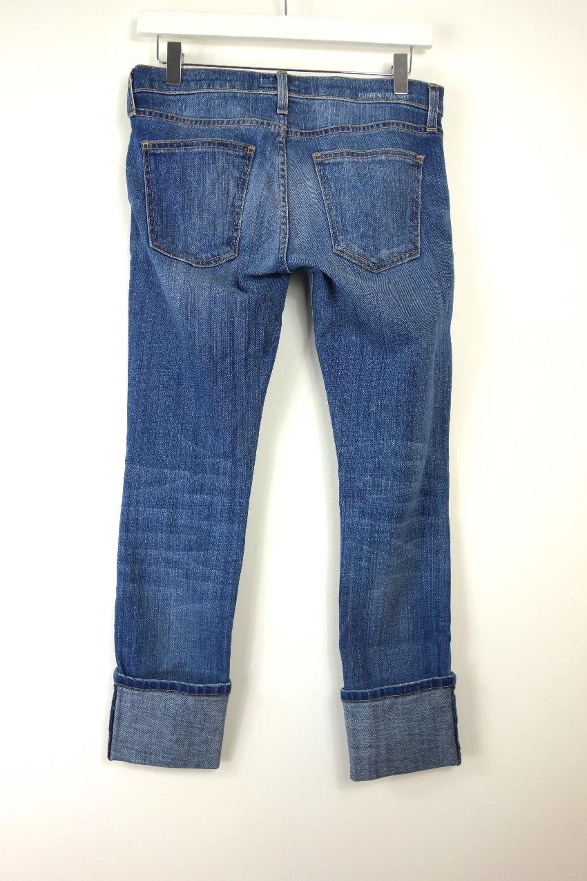 Current/Elliott Cuffed Distressed Jeans