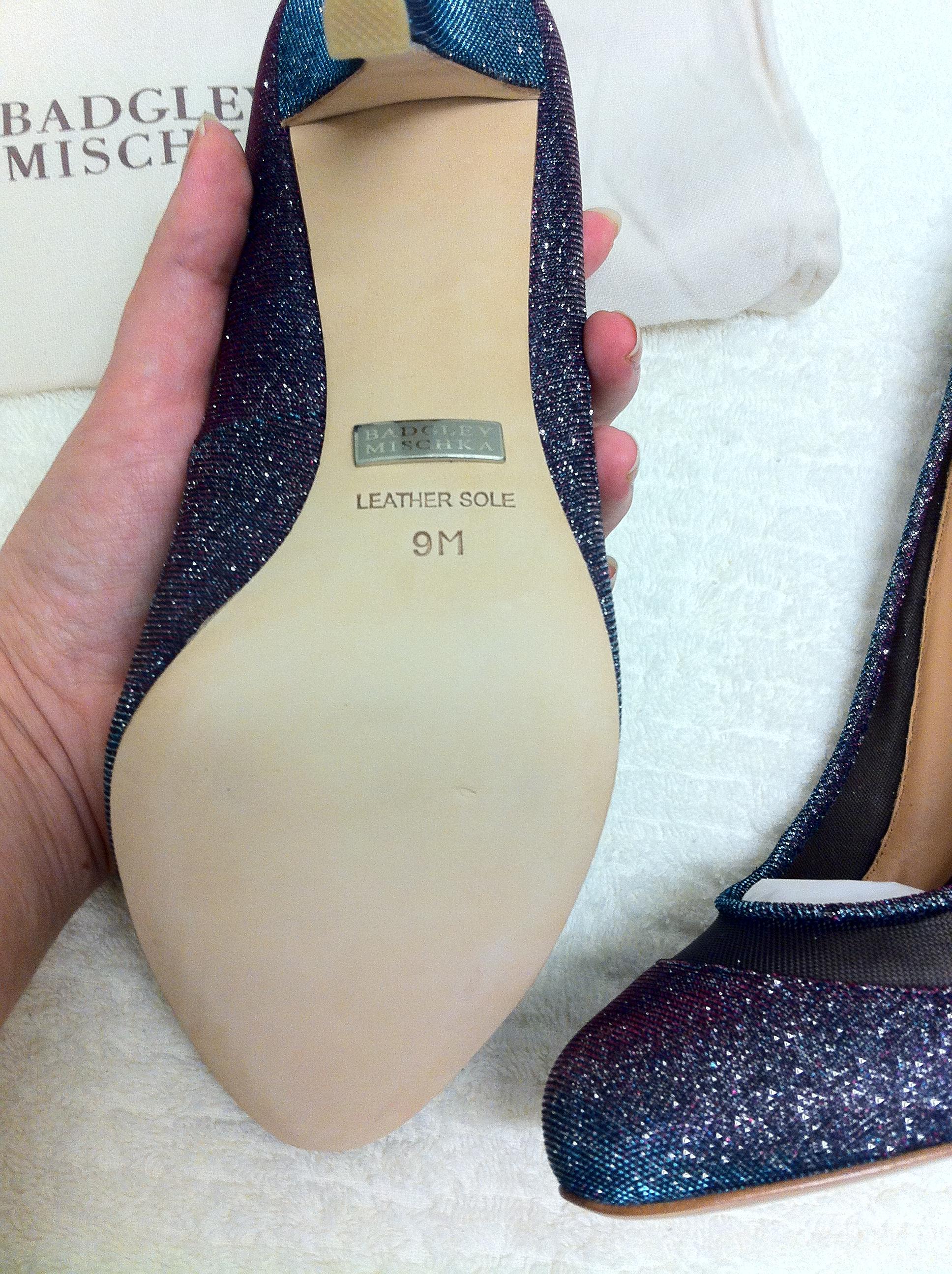 Badgley Mischka Sparkle Mesh Pumps