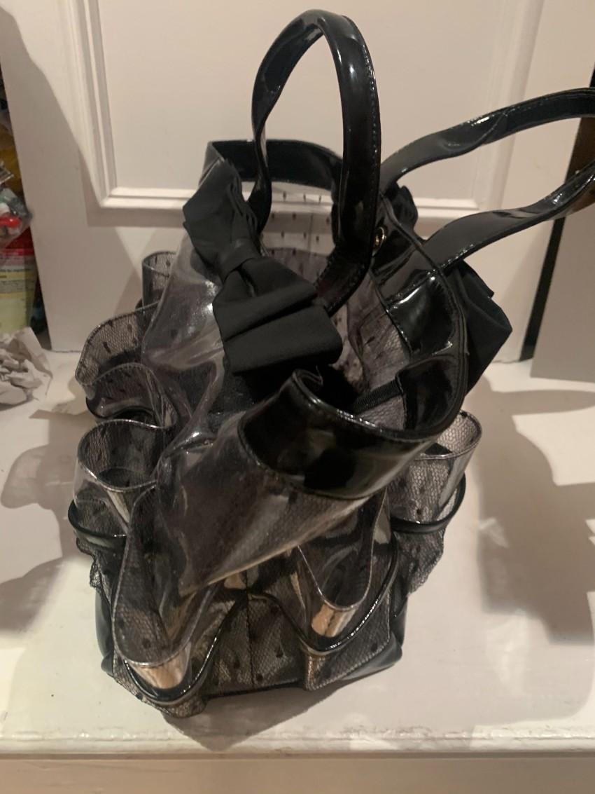 REDValentino Lace Print PVC Tote Bag