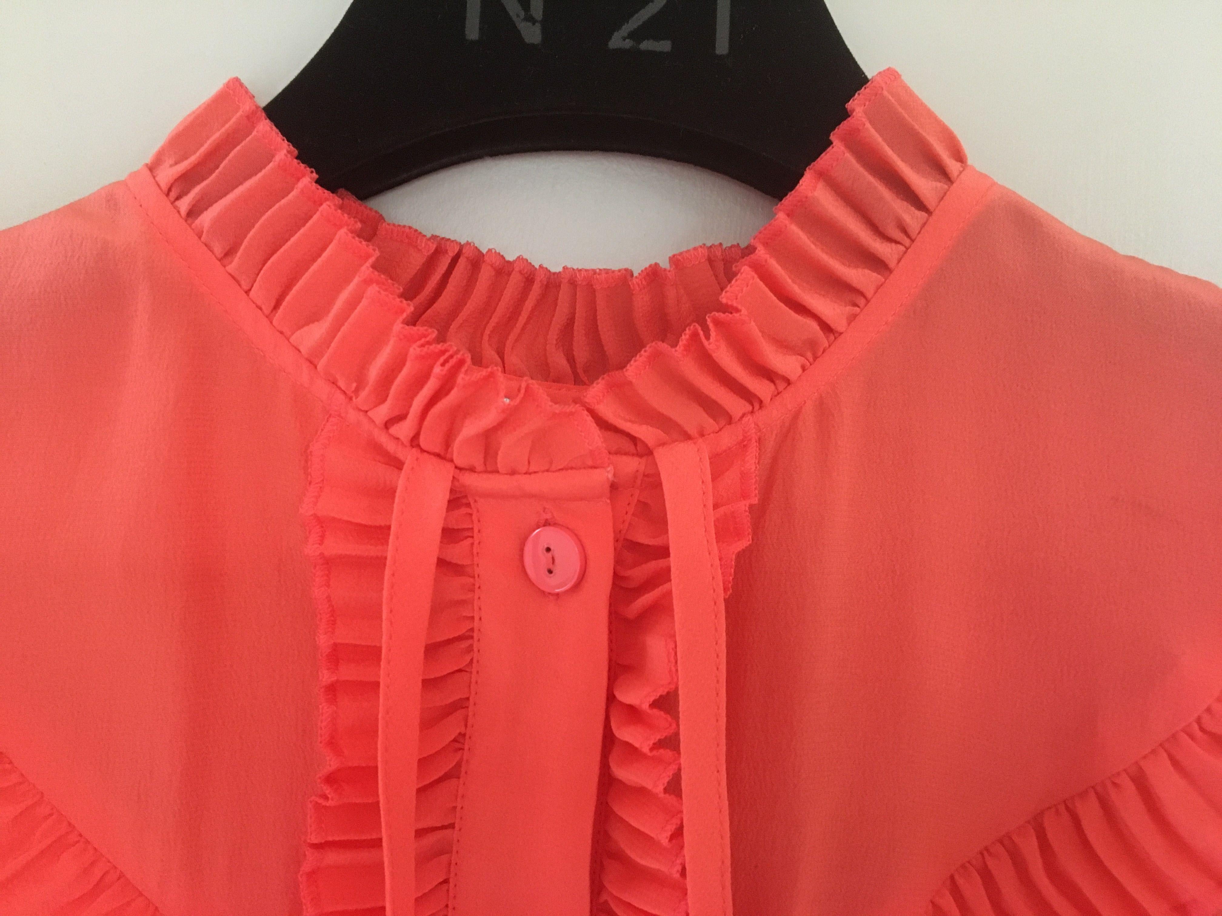 Paul Smith Coral Silk Crepe Shift Dress