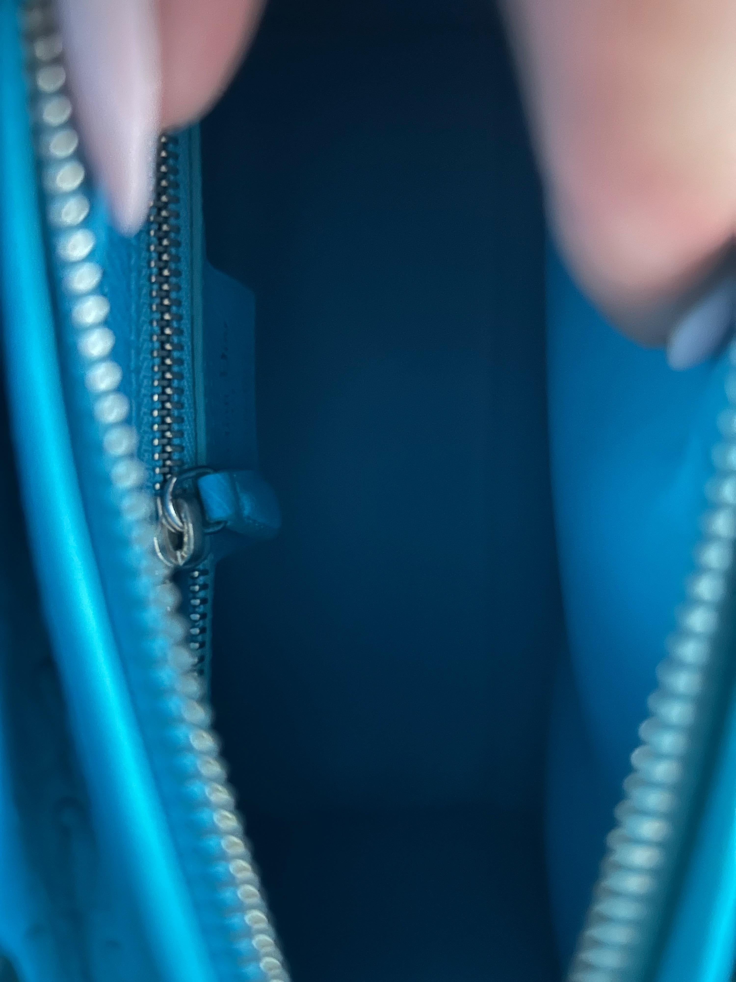 Medium Blue Ostrich Lady Dior Bag