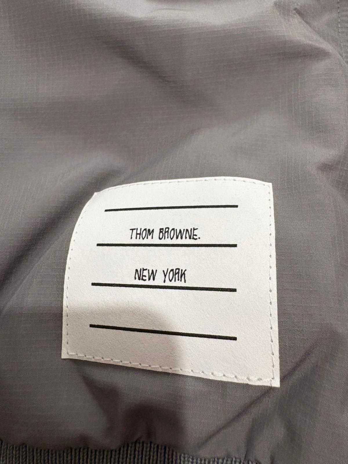 Thom Browne Grey Ripstop Bomber Jacket