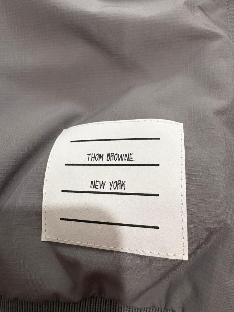 Thom Browne Grey Ripstop Bomber Jacket