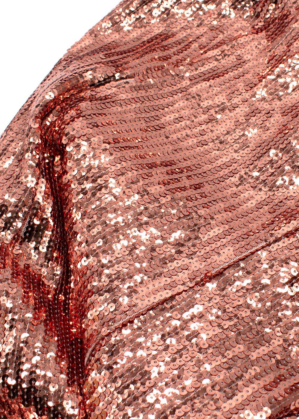 Galvan Rose Gold Mirror Sequin Valletta Dress