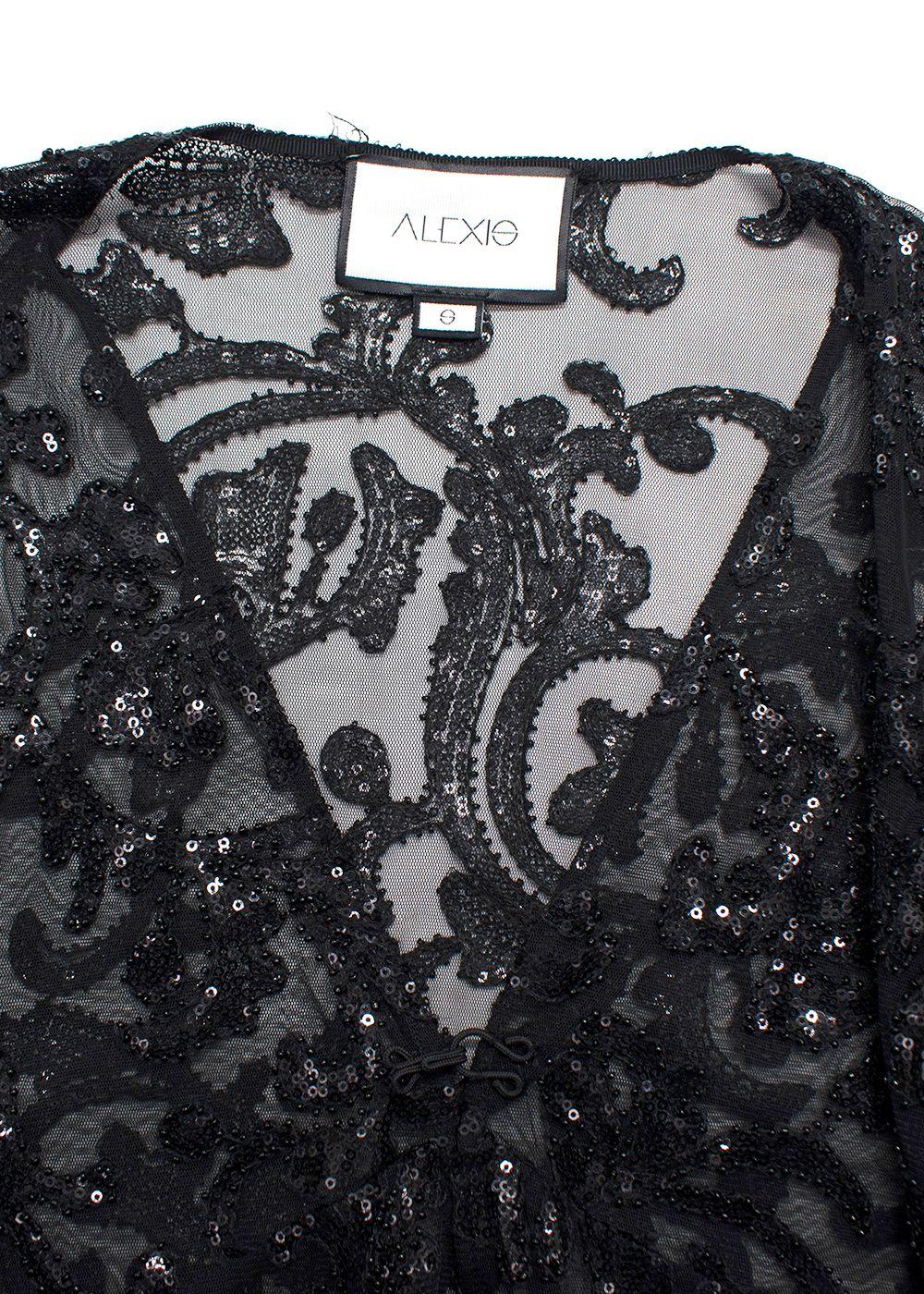 Alexis Embellished Black Maxi Dress