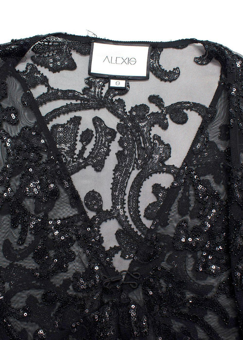 Alexis Embellished Black Maxi Dress
