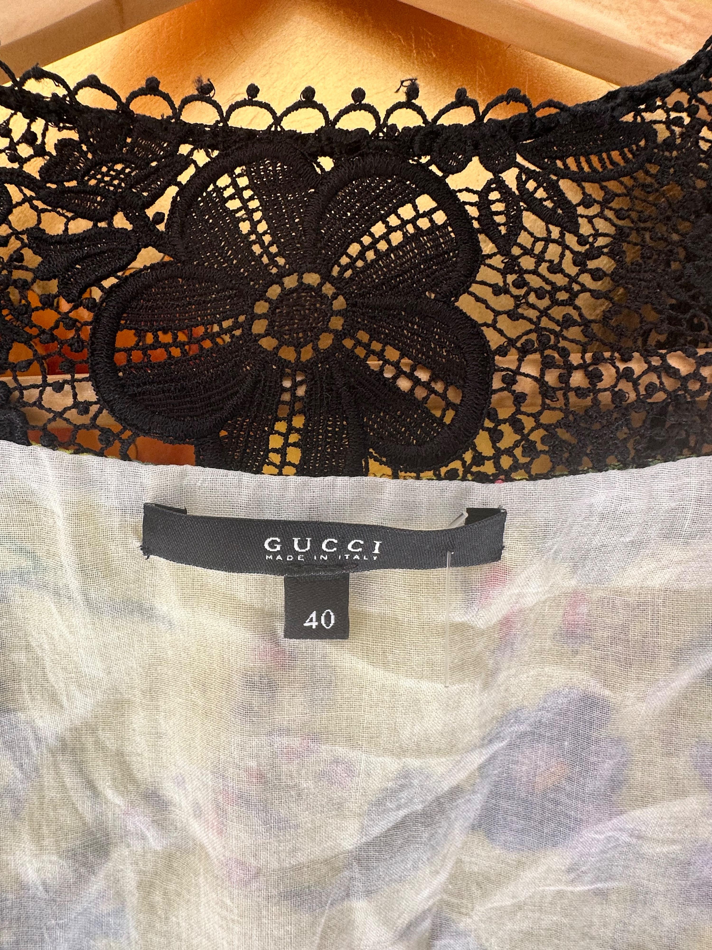 Gucci Floral Mixed Print Blouse