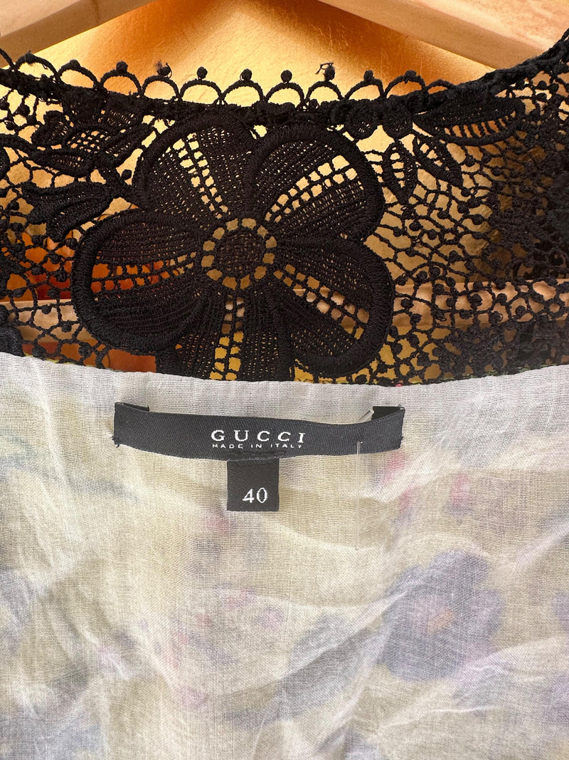 Gucci Floral Mixed Print Blouse