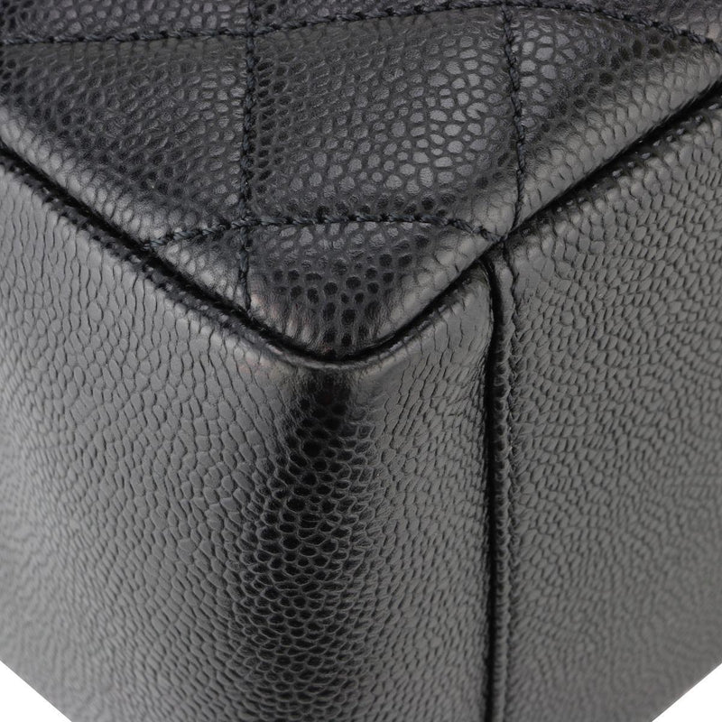 Chanel Black Caviar Leather Grand Shopping Tote
