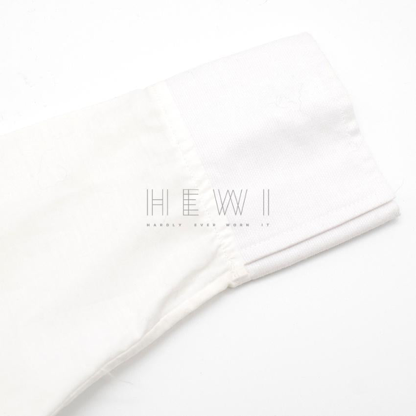 Tome White Tie Black Blouse