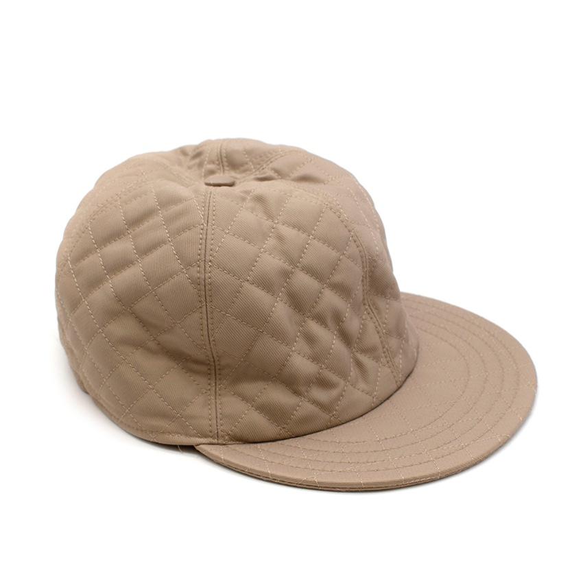 Bates Beige Cotton Blend Quilted Cap