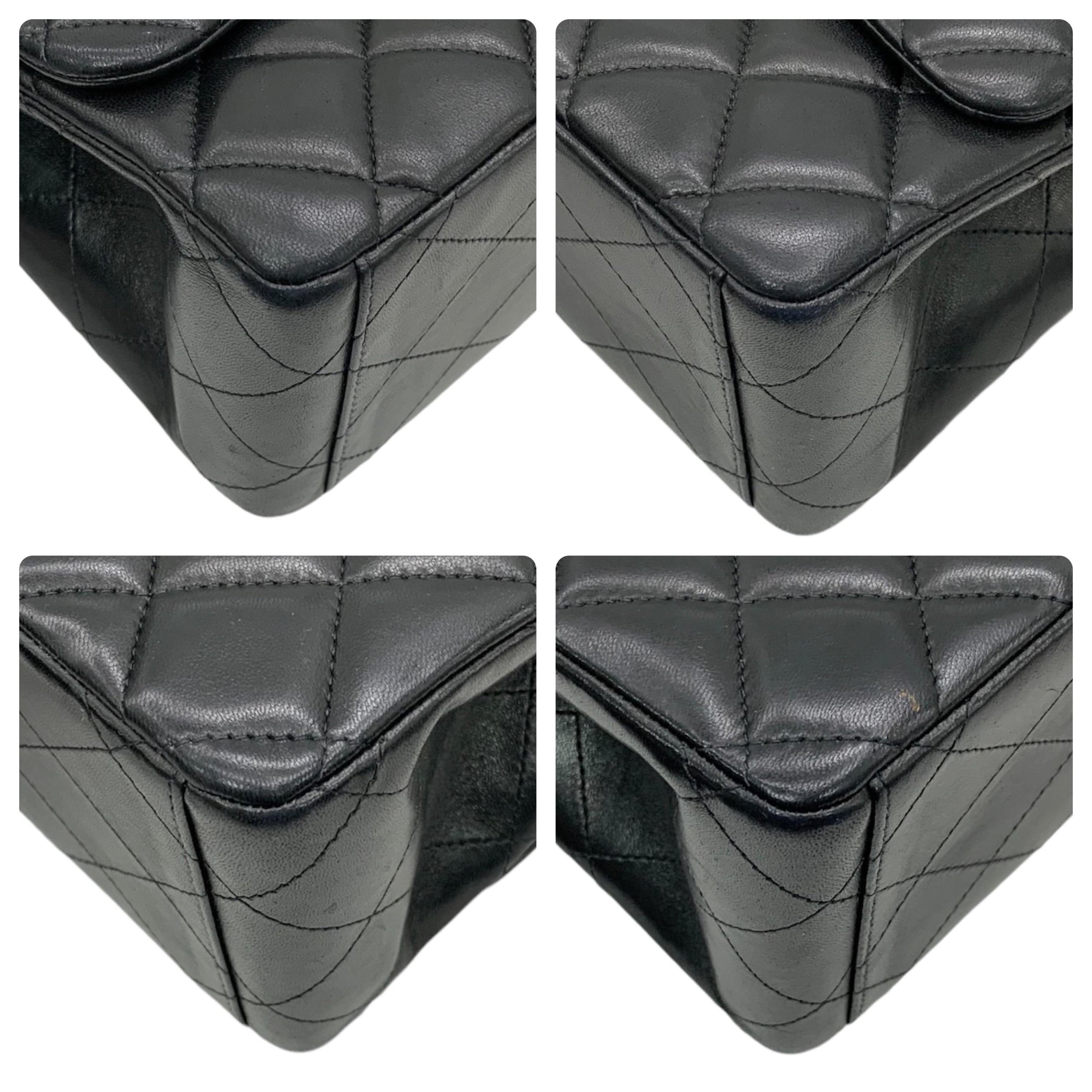 Chanel Black Lambskin Maxi Double Flap Bag