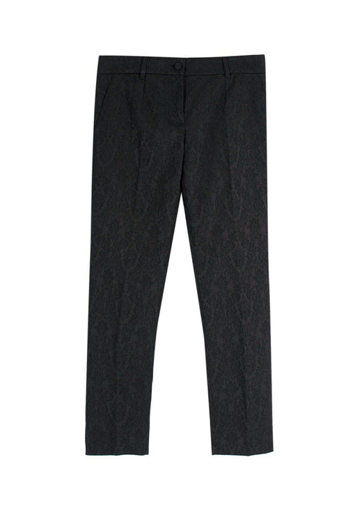 Black Jacquard Trousers