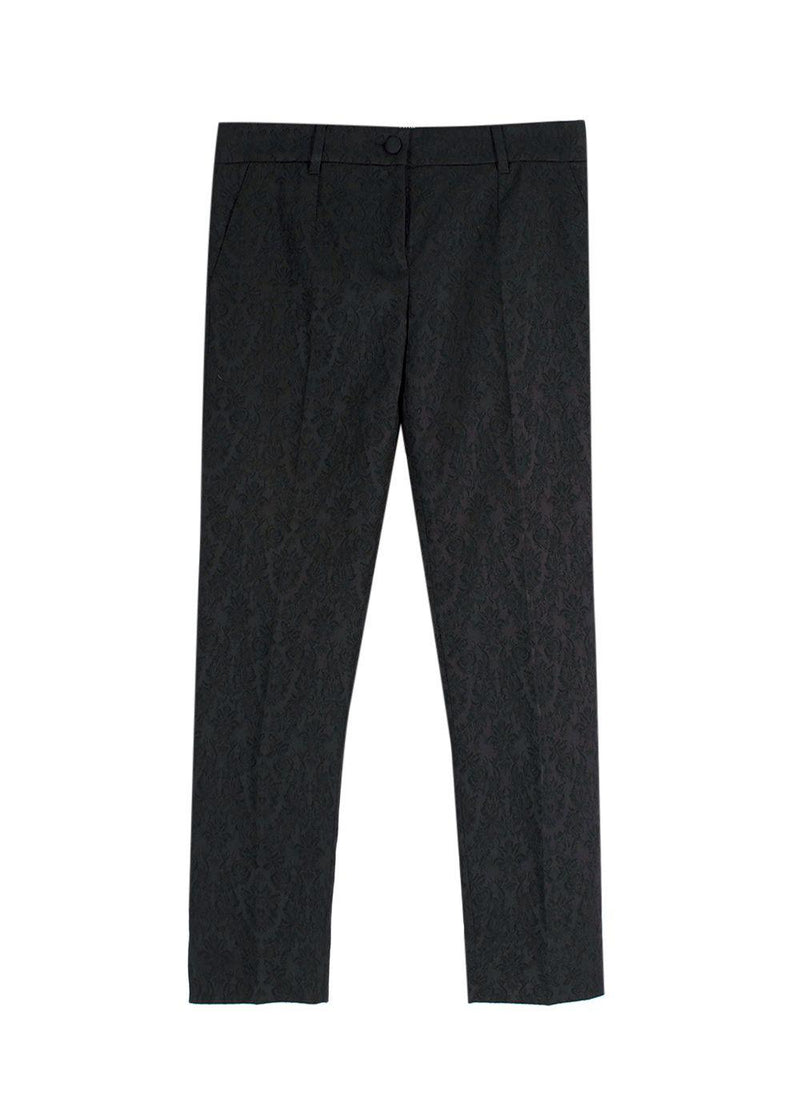 Black Jacquard Trousers