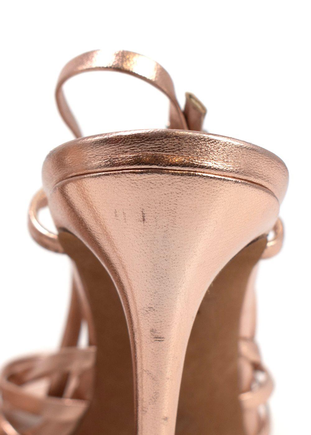 Tabitha Simons Rose Gold Jazz Slingback Heels