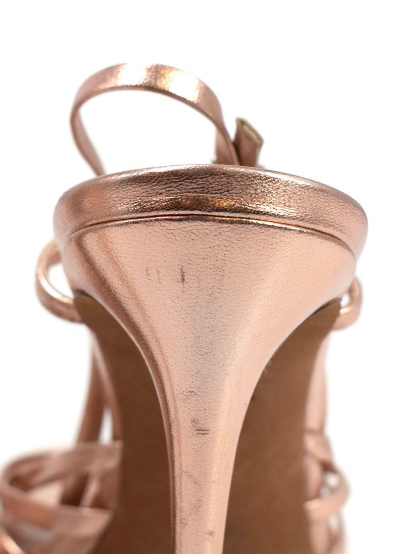 Tabitha Simons Rose Gold Jazz Slingback Heels