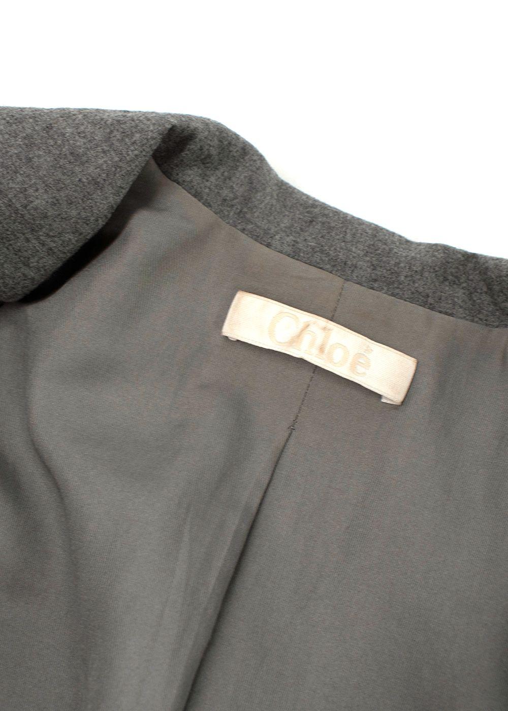 Chloe Grey Single Breasted Wool Blazer