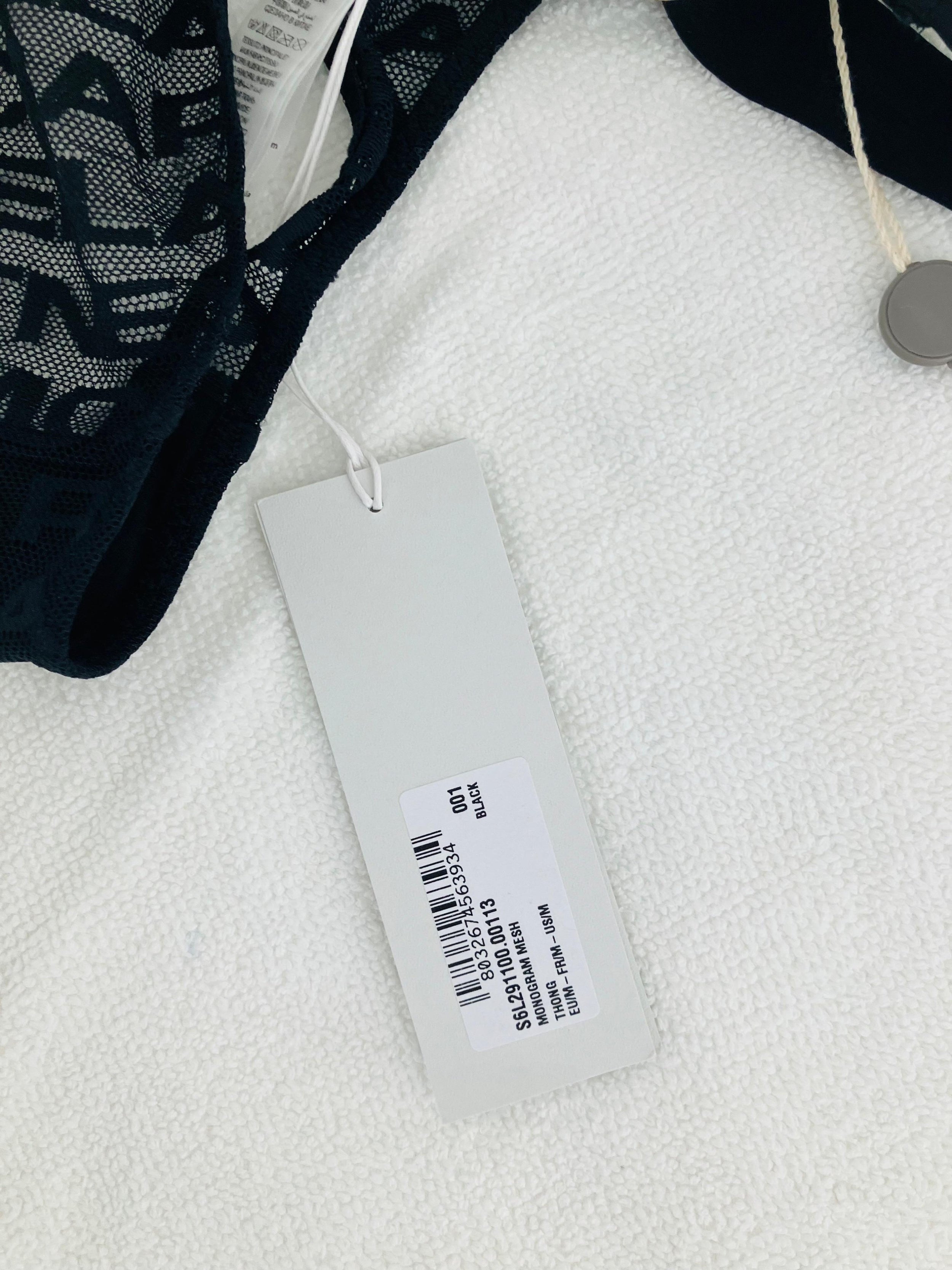 Stella McCartney Black Logo Thong