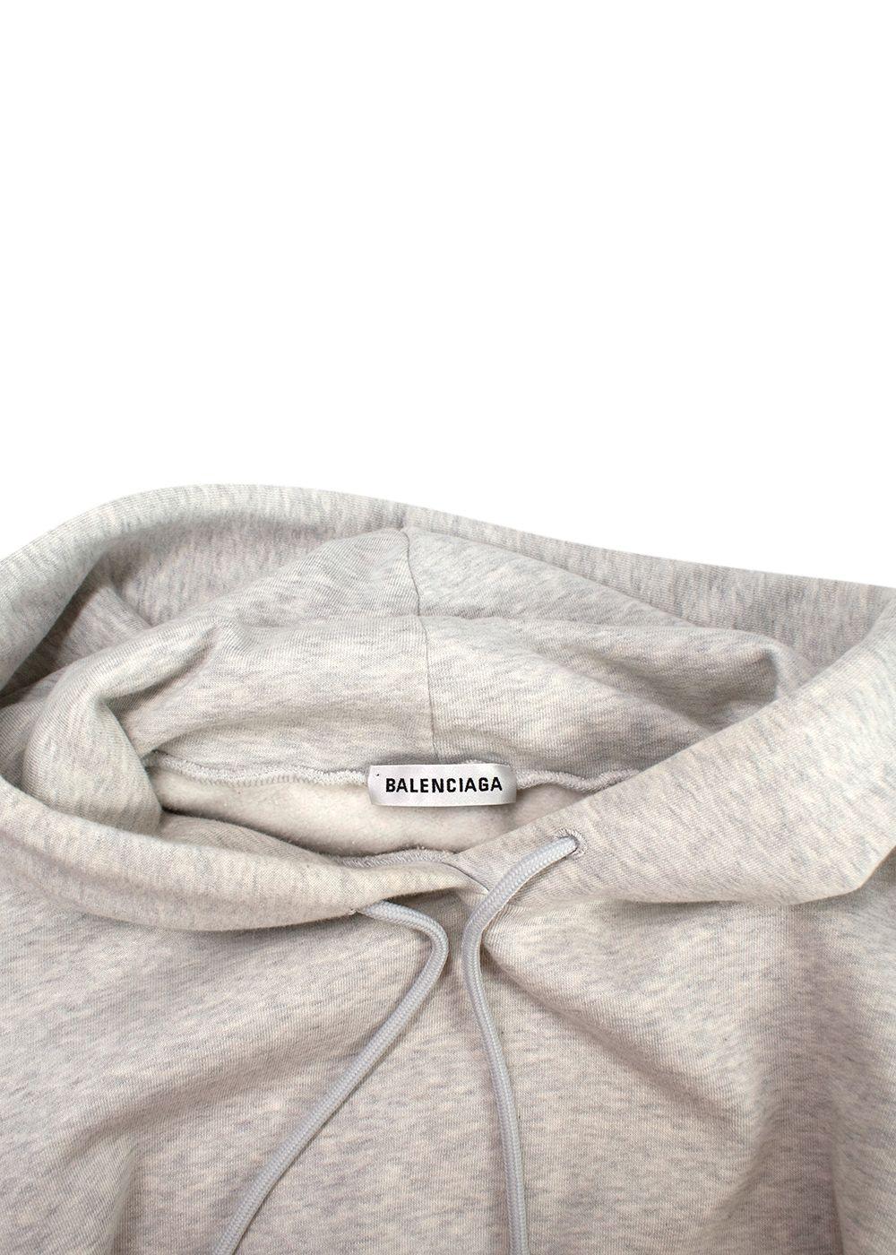 Balenciaga Grey Hoodie with Pink Logo