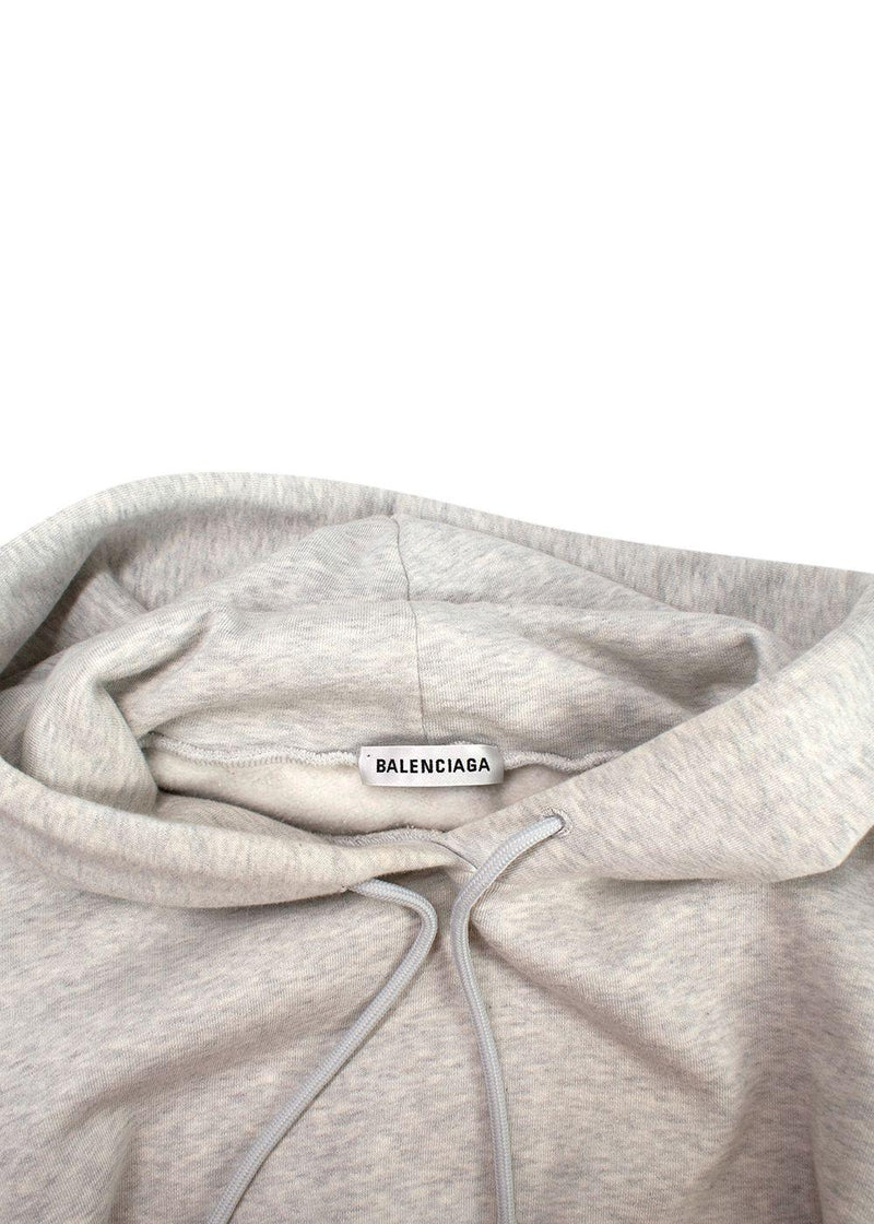 Balenciaga Grey Hoodie with Pink Logo