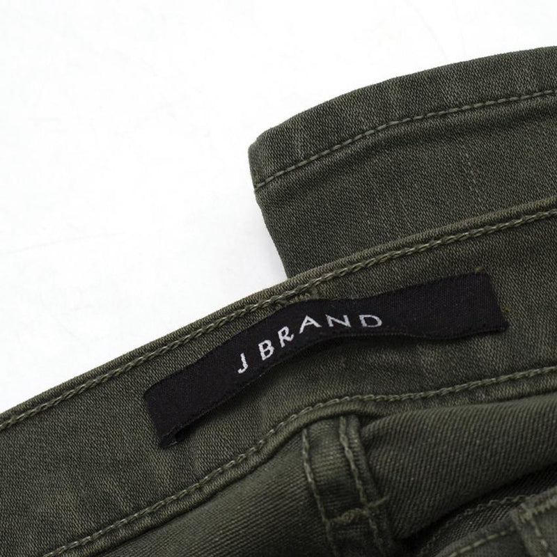 J Brand Khaki Green Roz Moto Skinny Jeans