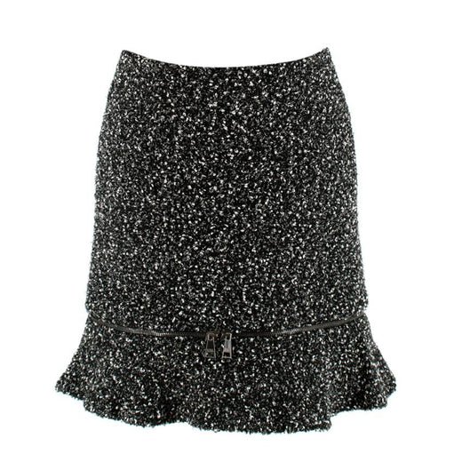 Karl Lagerfeld Boucle Tweed Effect Zip Hem Skirt