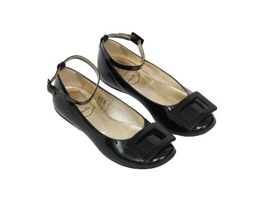 Roger Vivier BlackPatent Buckle Detail Shoes - Girl's