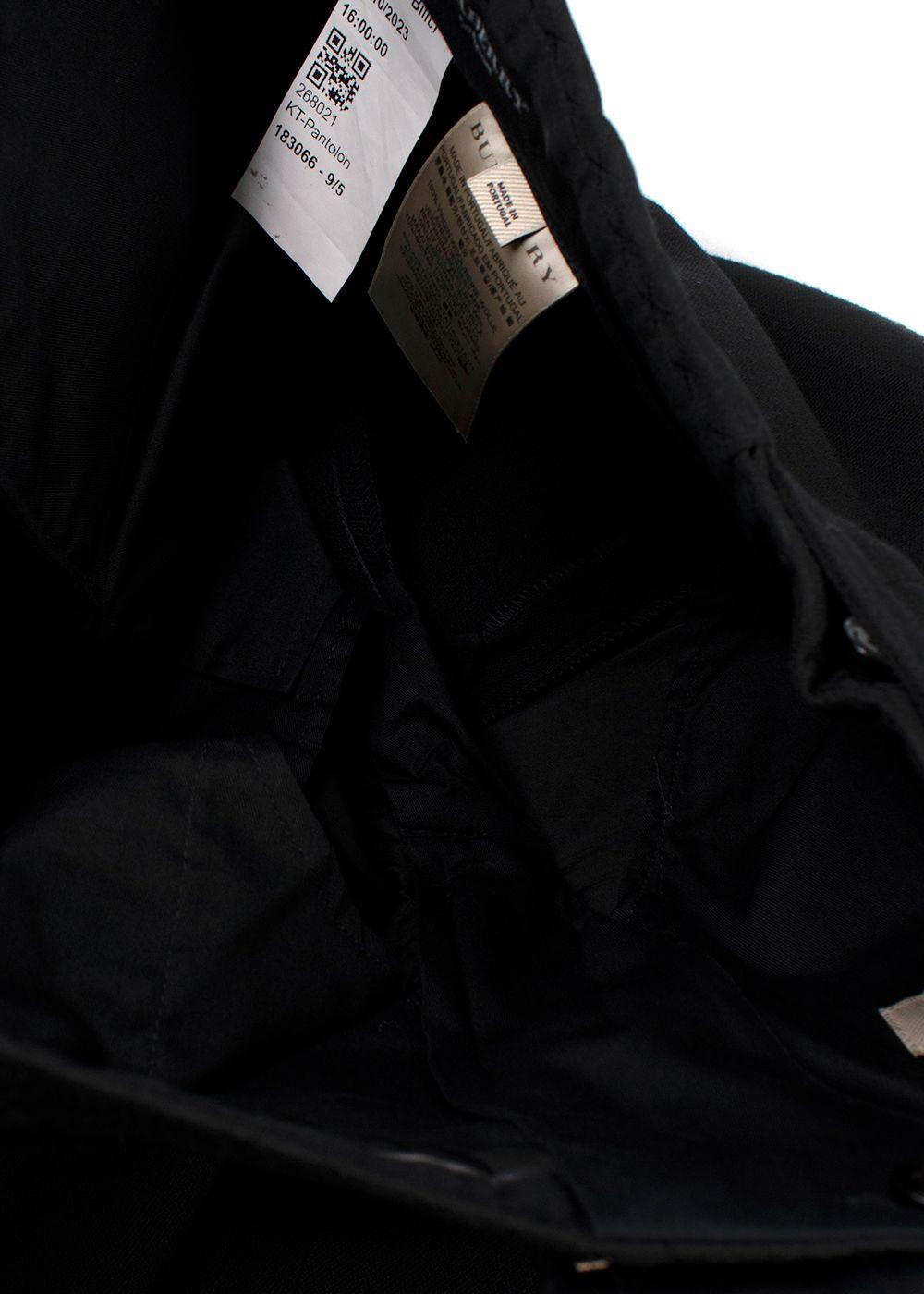 Burberry Black Tailored Wool Trousers