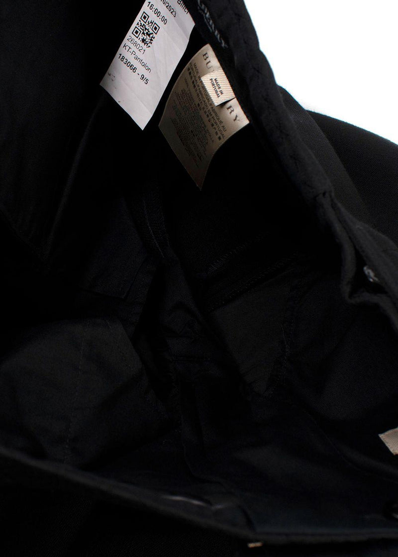 Burberry Black Tailored Wool Trousers
