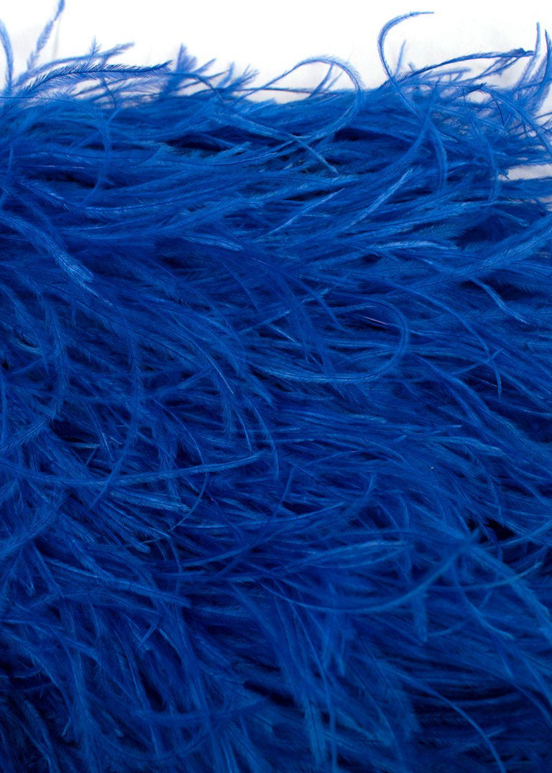 The Attico Electric Blue Feather Tube Top