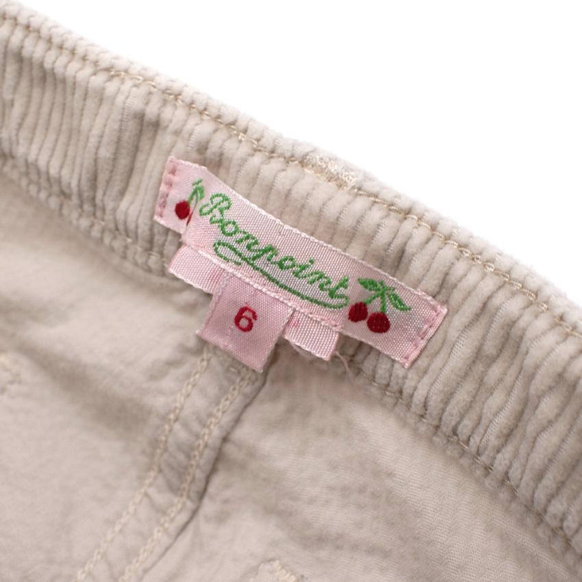 Bonpoint Beige Corduroy Flared Trousers