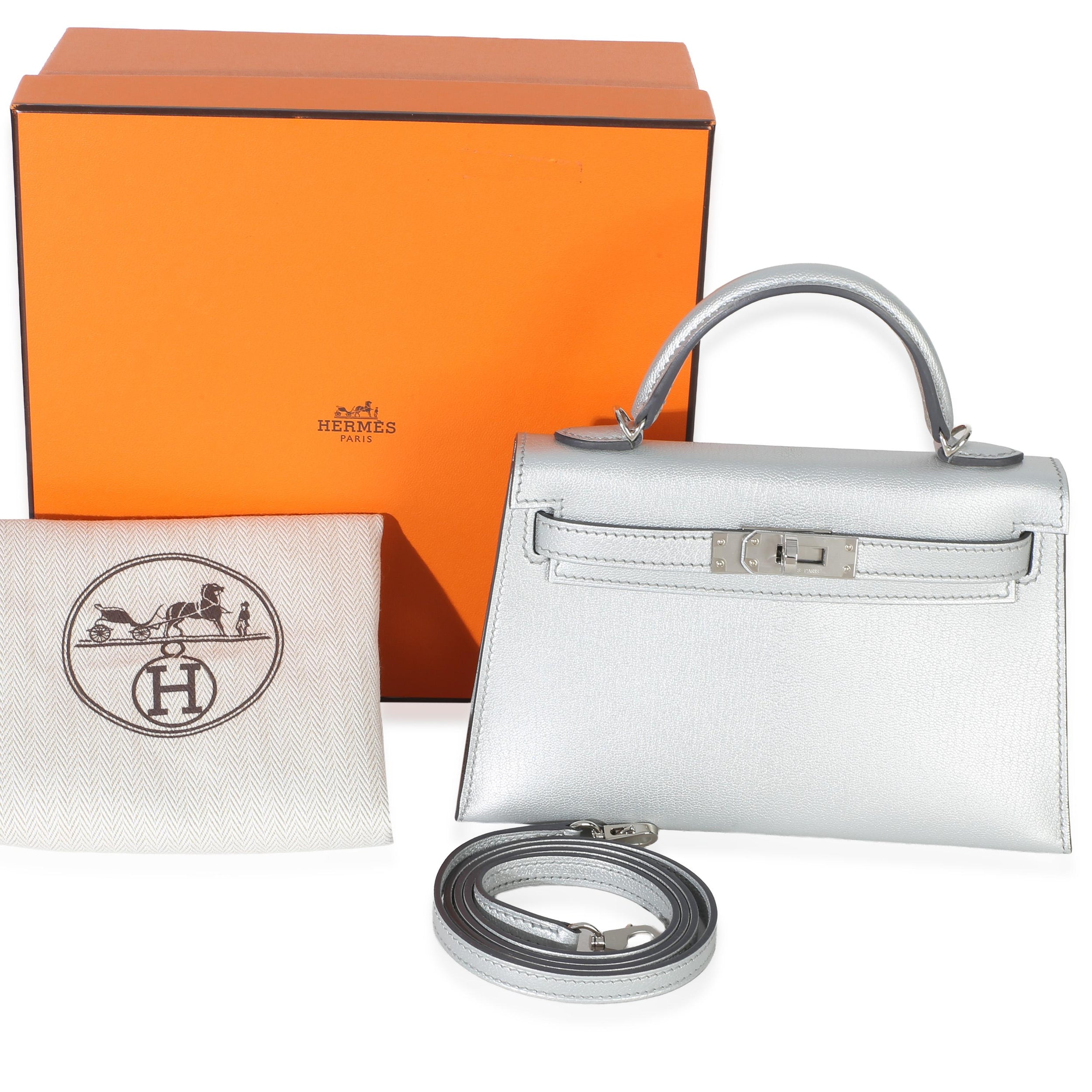 Hermès  Chevre Chamkilight Sellier Mini Kelly II 20 PHW