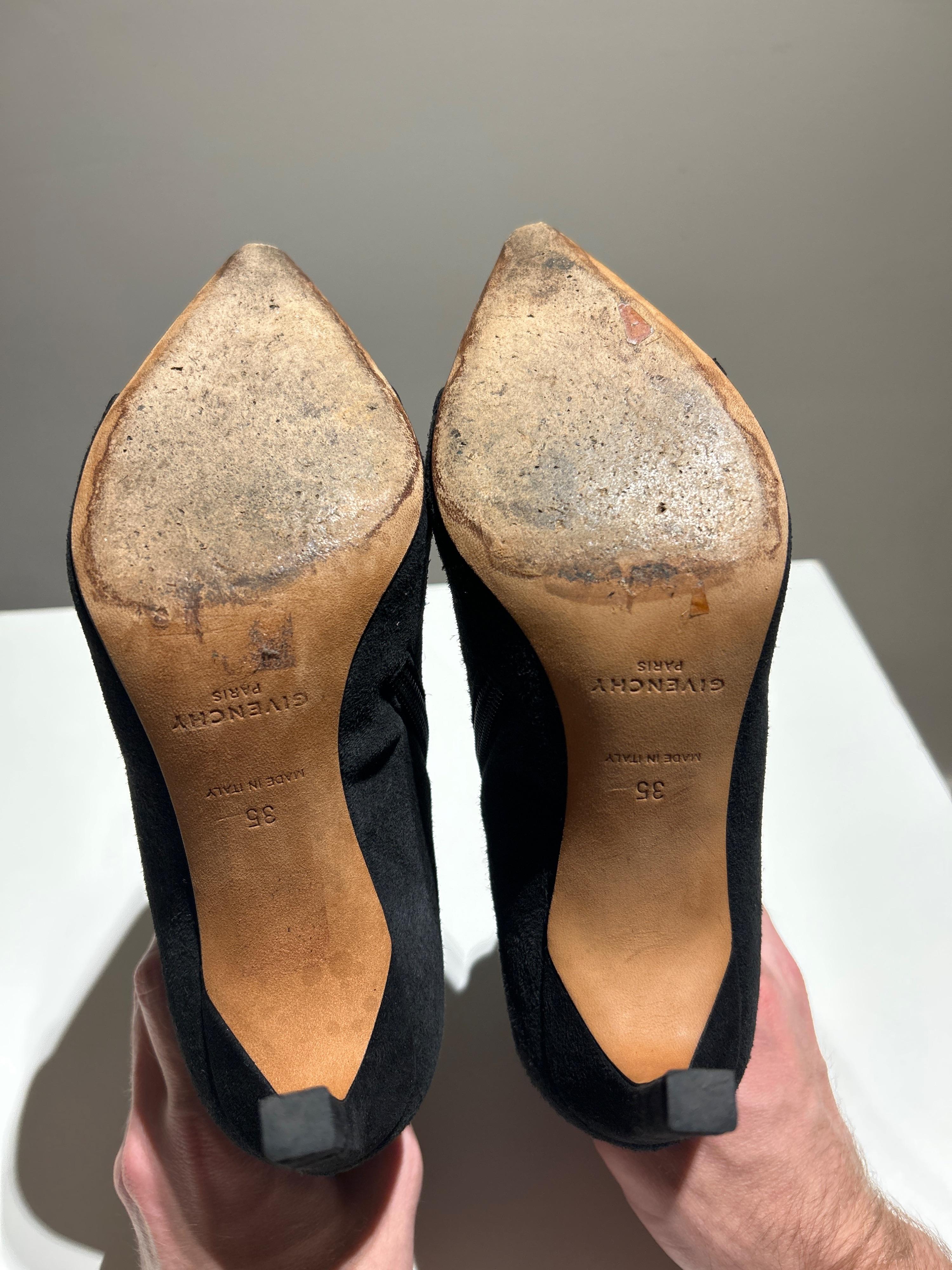 Givenchy Black Suede Ankle Boots
