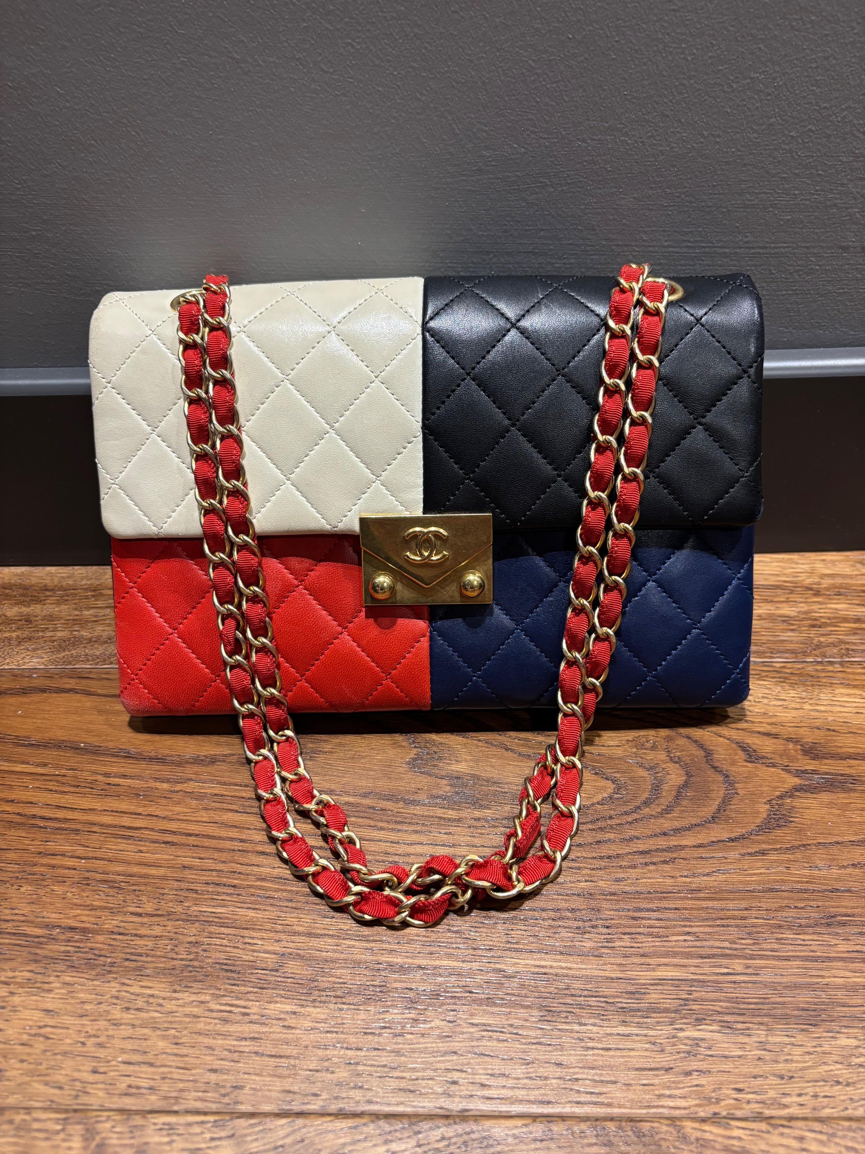 Chanel Quilted Colourblock Shoulder Bag