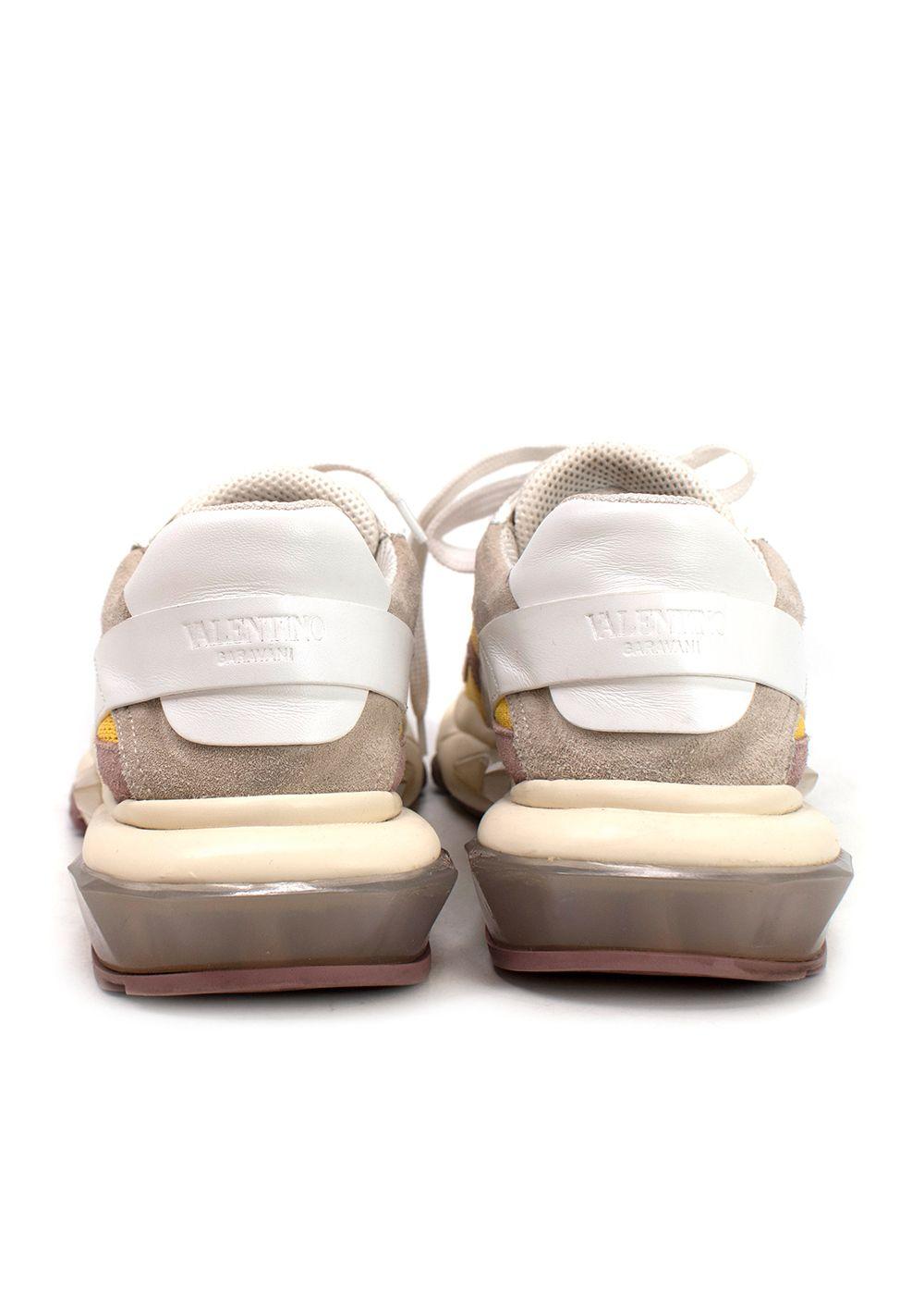 Valentino Suede, Mesh & Leather Chunky Sneakers