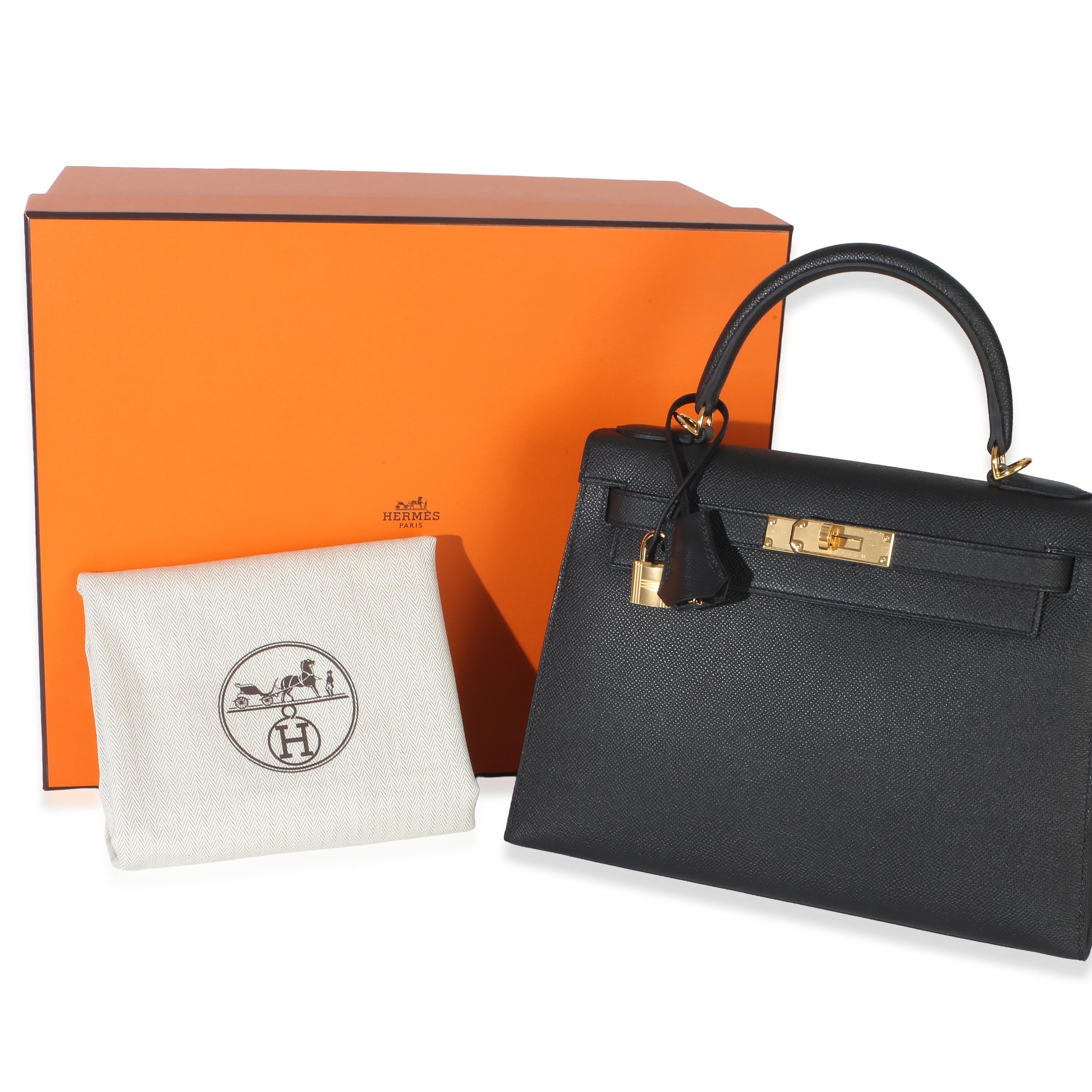 Hermès Black Epsom Sellier Kelly 28 PHW