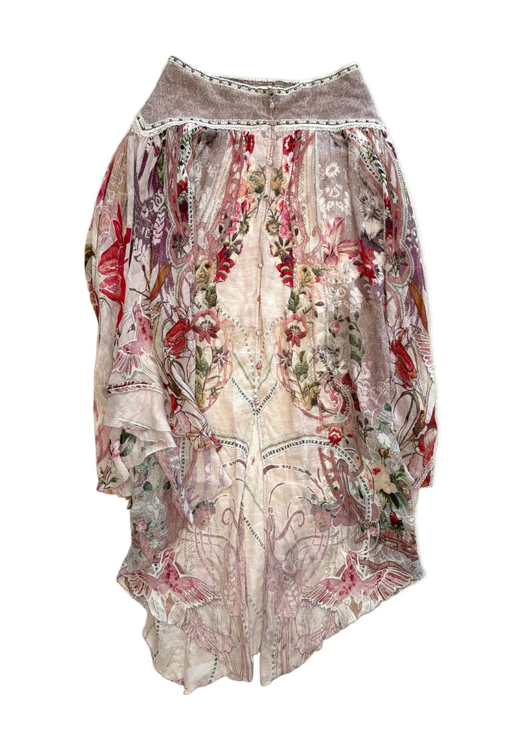 Camilla Printed Silk Skirt