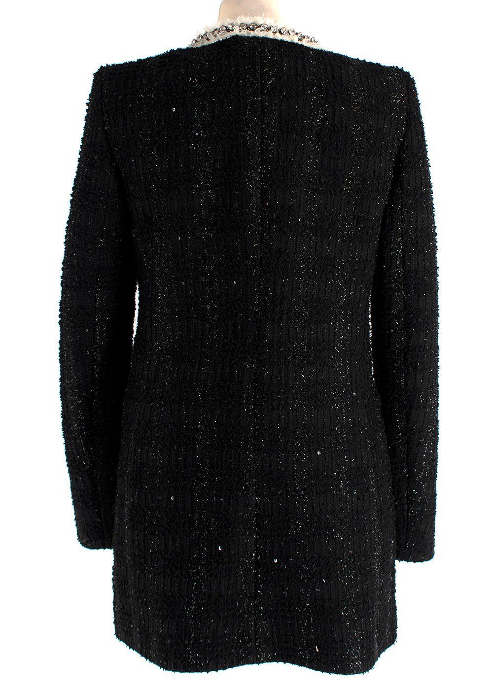 Alice + Olivia Black Andreas Midnight Boucle Jacket