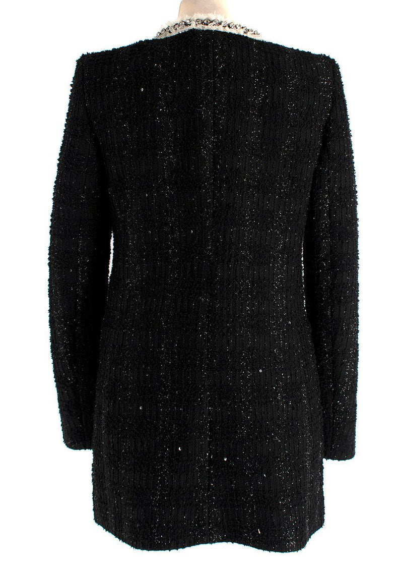 Alice + Olivia Black Andreas Midnight Boucle Jacket