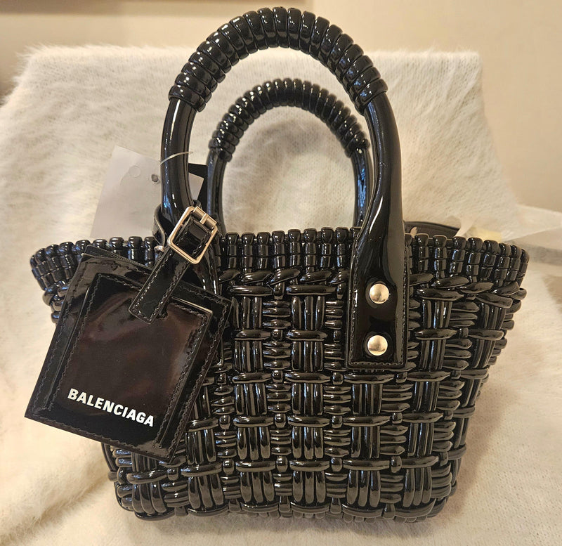 Balenciaga Black High Shine Mini Tote