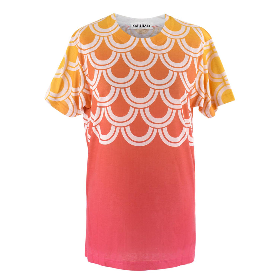 Katie Eary Orange Ombre Oversized T Shirt