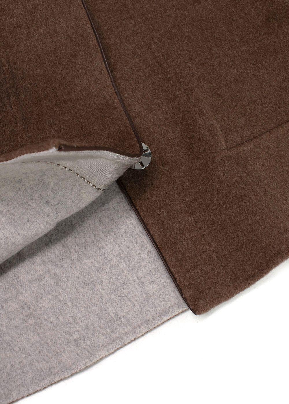 Lafayette 148 Brown Double-face Wool Jacket