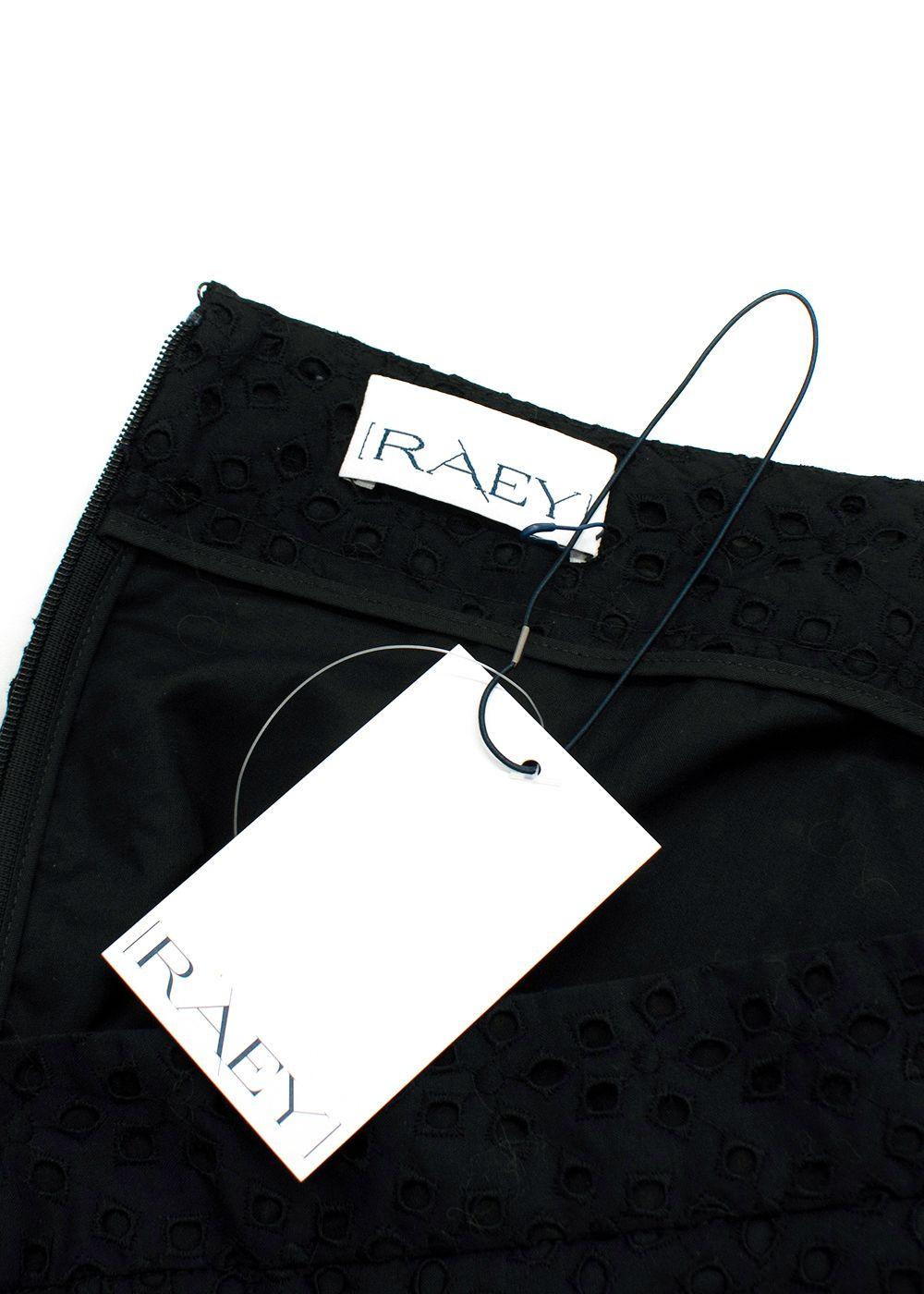 RAEY Black Broidery Anglaise Midi Skirt
