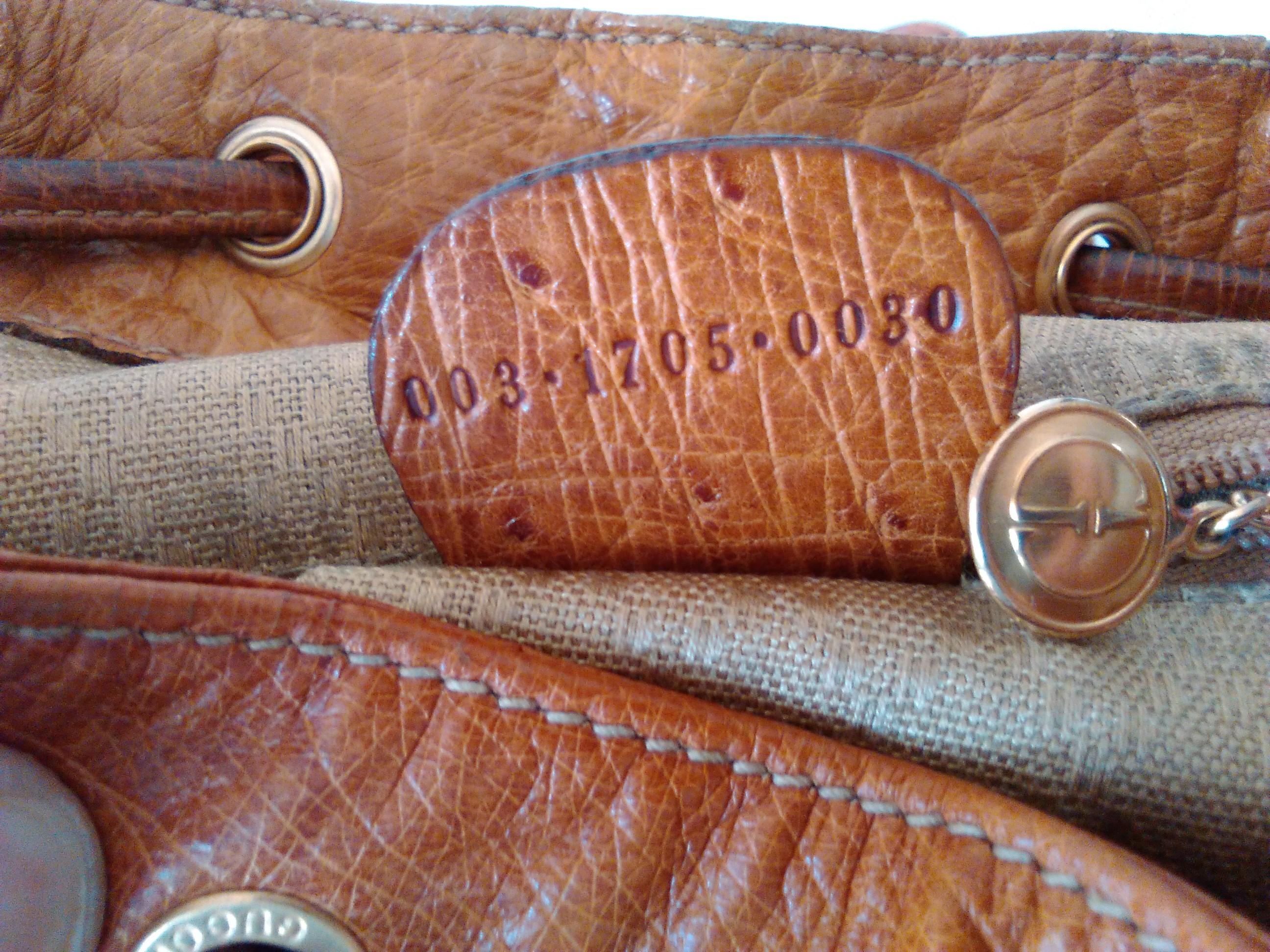 GUCCI  Bamboo mini ostrich backpack
