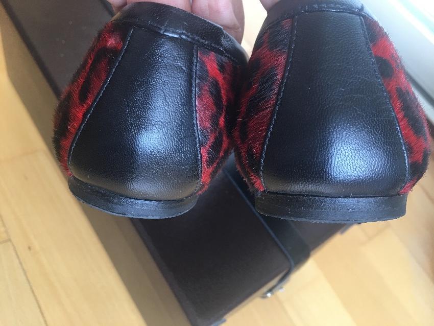 Alaia calf hair ballerina flats